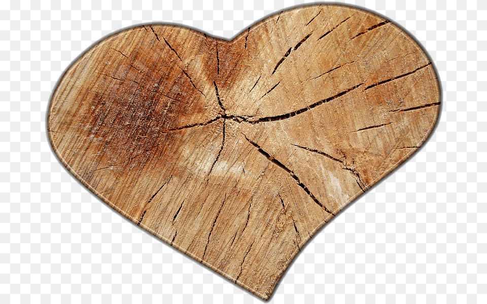 Heart Love Wood On Pixabay Wooden Heart No Background, Plant, Tree, Animal, Insect Png Image