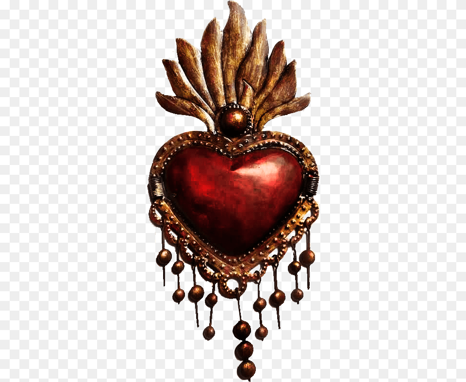 Heart Mexican Sacred Heart, Accessories, Jewelry, Chandelier, Lamp Png