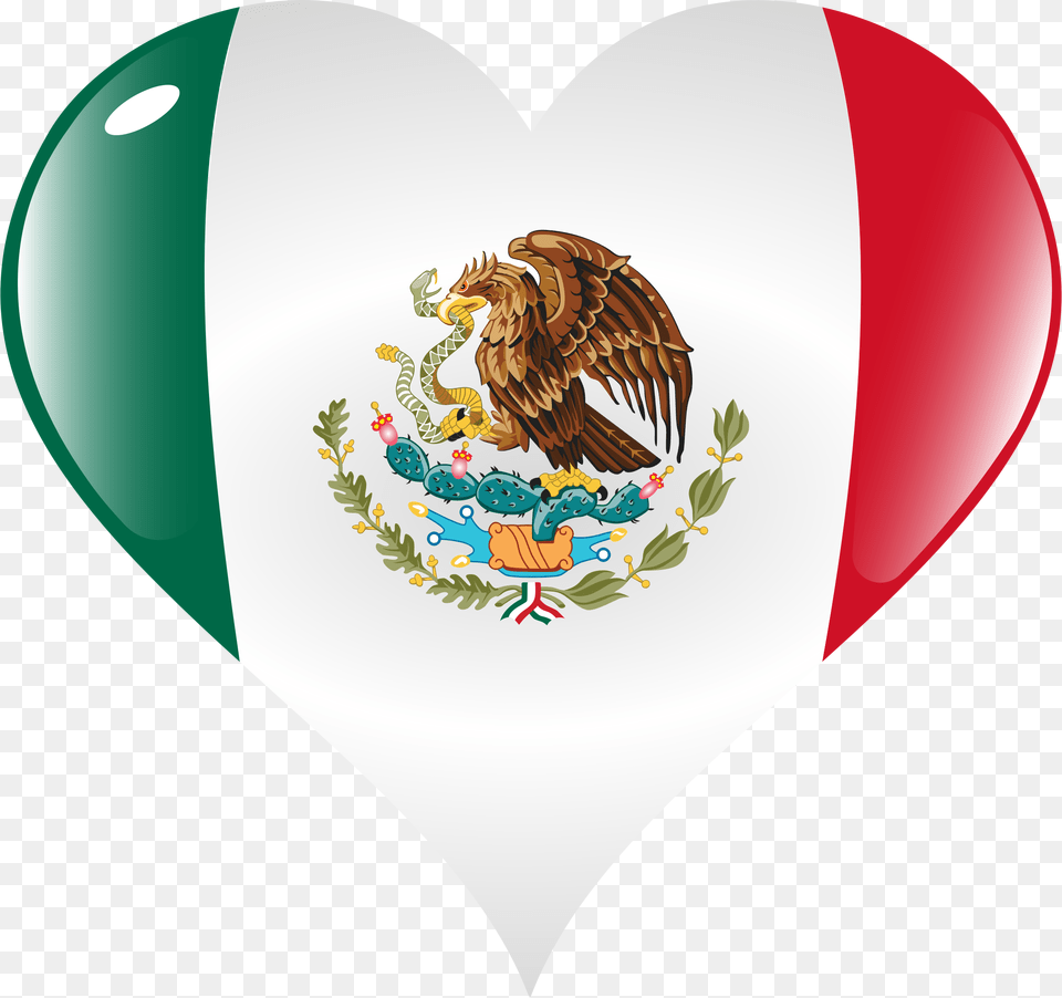 Heart Mexico Clip Arts Mexico Flag Heart, Animal, Balloon, Bird Free Png