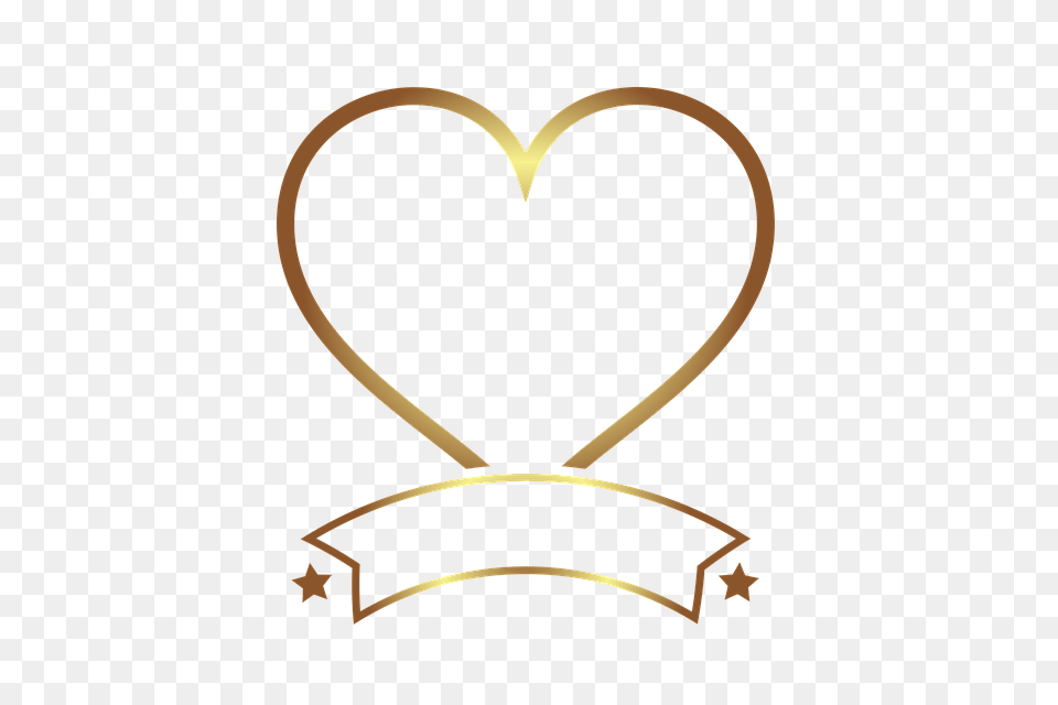 Heart Moldura Quadro Borda Gold Golden Ouro Dou, Bow, Weapon, Symbol Free Png