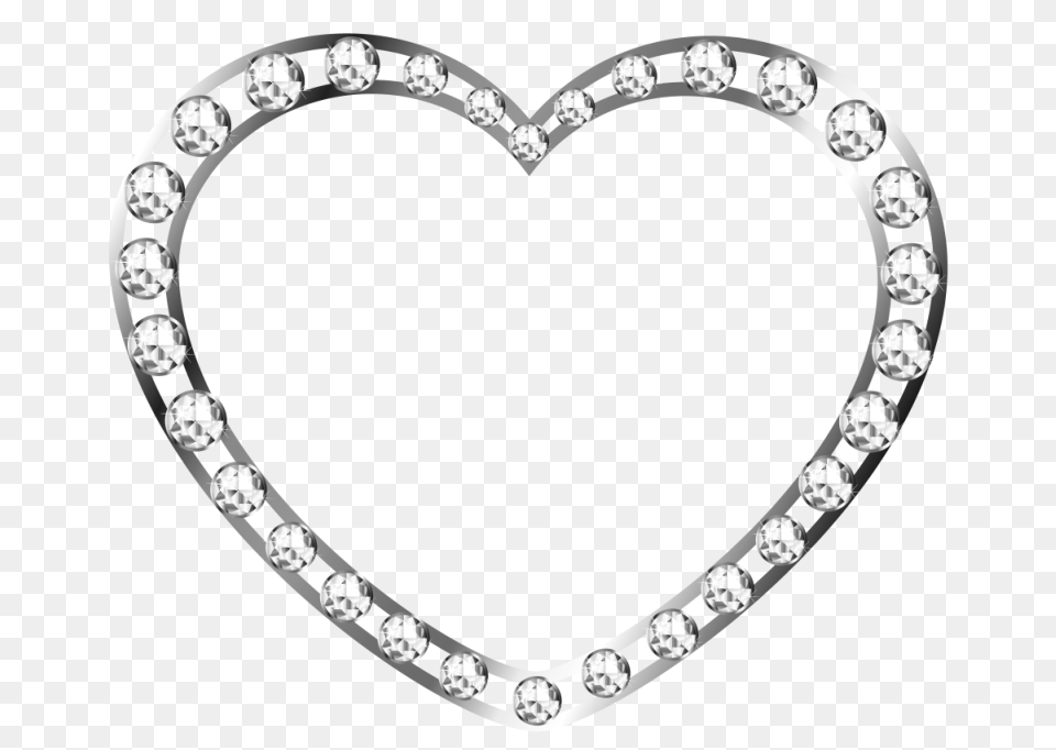 Heart Money Image Silver Heart Frame Full Size Silver Heart, Accessories, Diamond, Gemstone, Jewelry Free Png