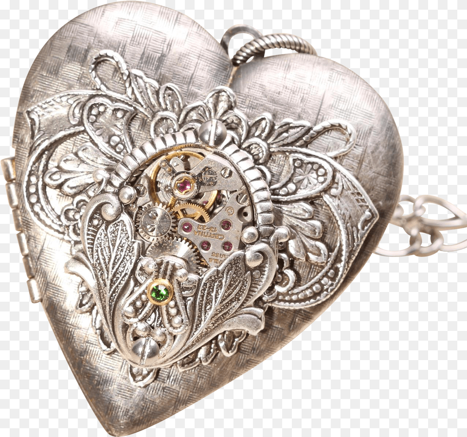 Heart Necklace Silver Locket Solid, Accessories, Jewelry, Pendant Png Image