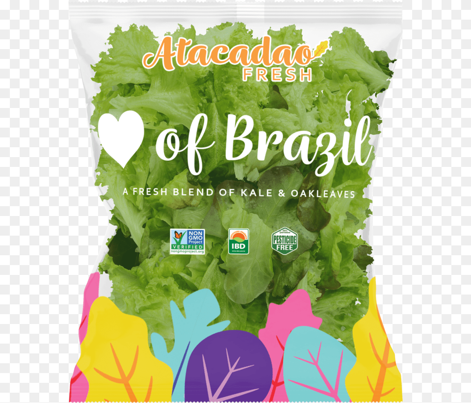 Heart Of Brazil Design 2b Graphic Design, Food, Lettuce, Plant, Produce Free Png Download