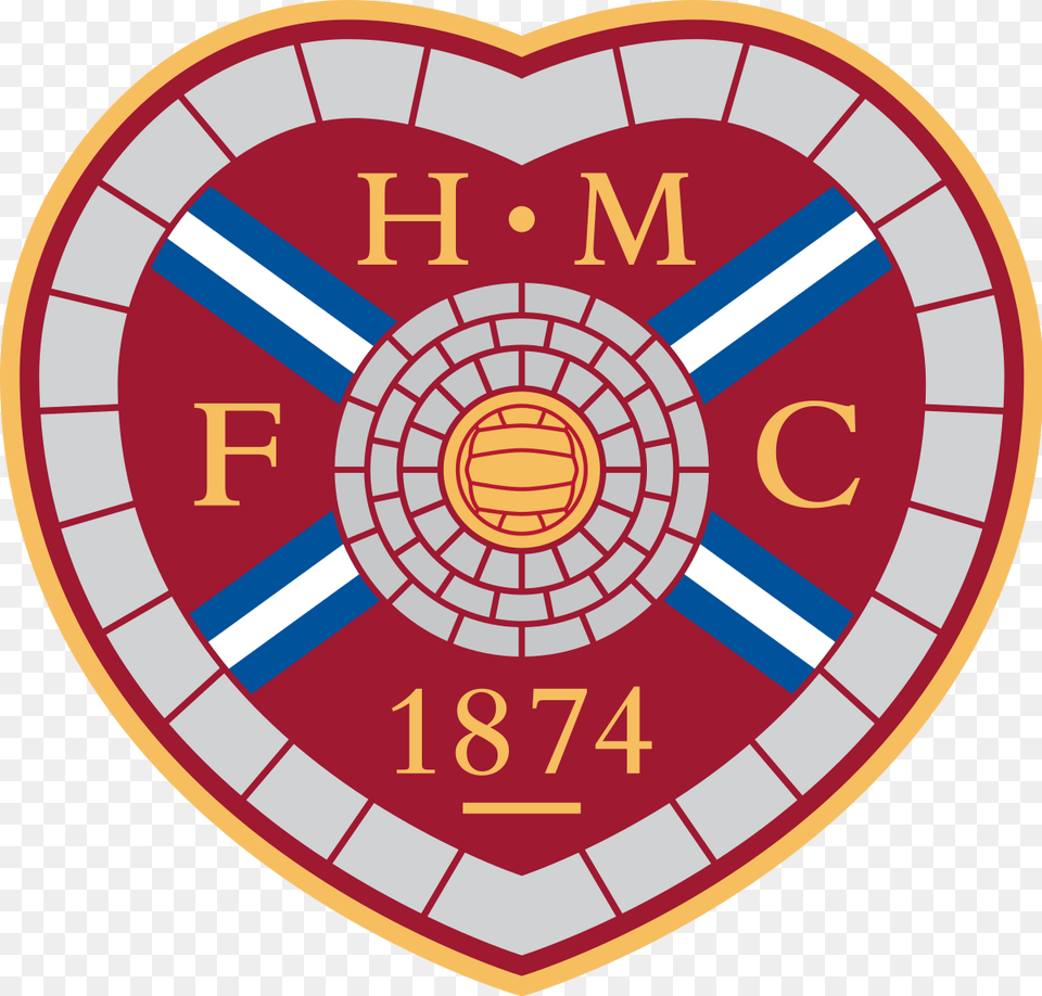 Heart Of Midlothian Badge, Disk, Armor, Logo, Symbol Free Png