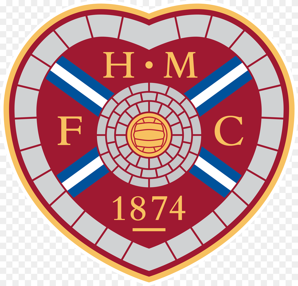 Heart Of Midlothian Fc Logo Heart Of Midlothian Badge, Disk, Symbol, Armor, Emblem Free Png Download