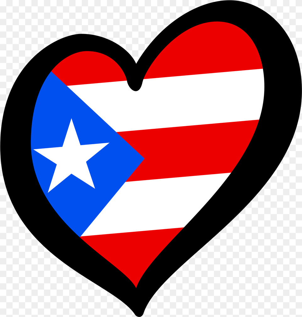 Heart Of Puerto Rico Transparent Cartoon Jingfm Clipart Puerto Rico Heart Flag Free Png