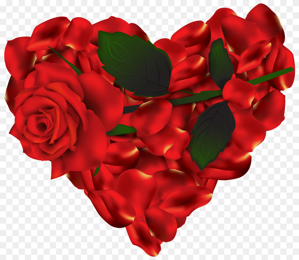 Heart Of Roses Clipart Free Png
