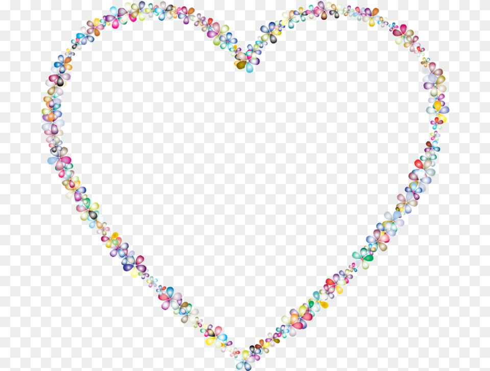 Heart Outline Clipart Floral Heart Shape Outline, Accessories, Jewelry, Necklace, Bead Png