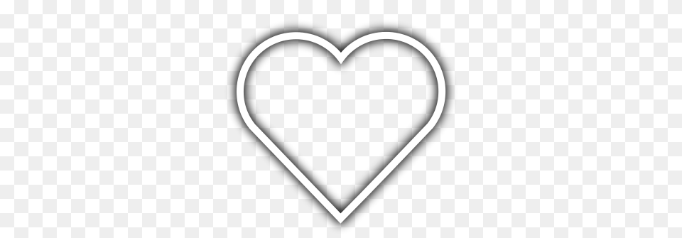 Heart Outline Glowing Png Image