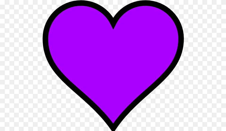 Heart Outline Purple Heart With Black Outline, Astronomy, Moon, Nature, Night Png Image