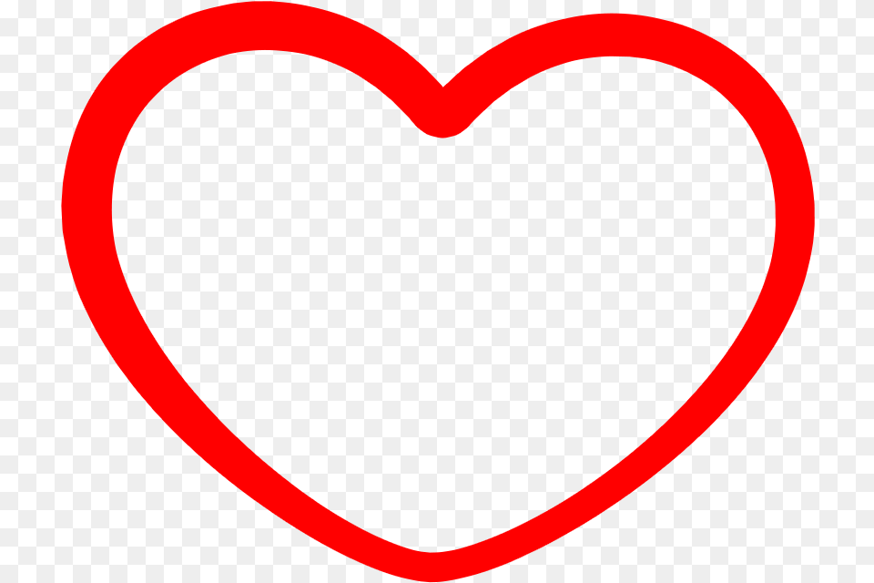 Heart Outline Transparent Red Heart Outline Transparent Background Free Png Download