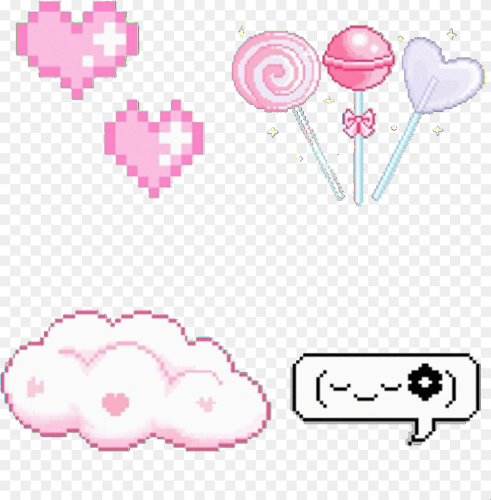 Heart Overlay Kawaii And Pixels Image On Favimcom Candy Overlays For Edits, Food, Sweets, Lollipop Free Png