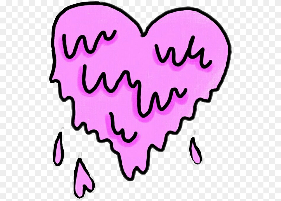 Heart Paint Pastelgoth Bleedpink, Purple, Person, Face, Head Png