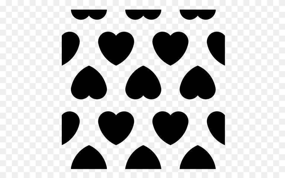 Heart Pattern Rubber Stamp Stampmore, Gray Png Image