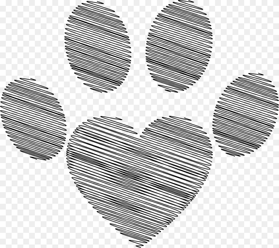 Heart Paw Heart Dog Paw Print, Gray Free Transparent Png