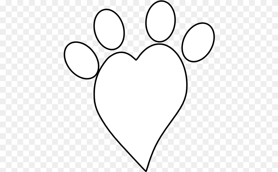 Heart Paw Print Clip Arts For Web Clip Arts Dog Paw Heart Transparent Background, Stencil, Astronomy, Moon, Nature Free Png Download