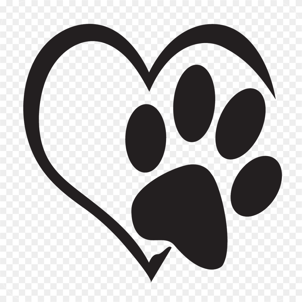 Heart Paw Print Fresh Cropped Empreinte Patte De Chien, Stencil, Smoke Pipe, Logo Free Png Download