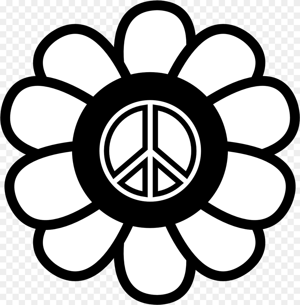 Heart Peace Sign Coloring Pages Black And White Clip Art Peace Sign, Emblem, Logo, Symbol, Ammunition Free Png Download