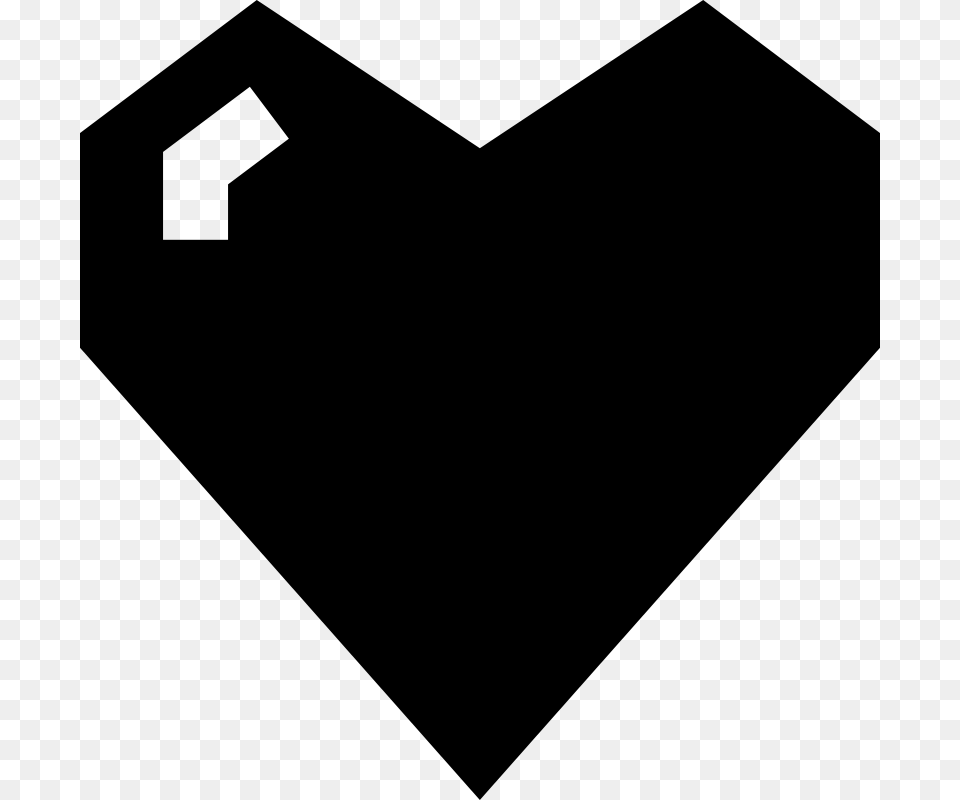 Heart Pictogram, Gray Free Png