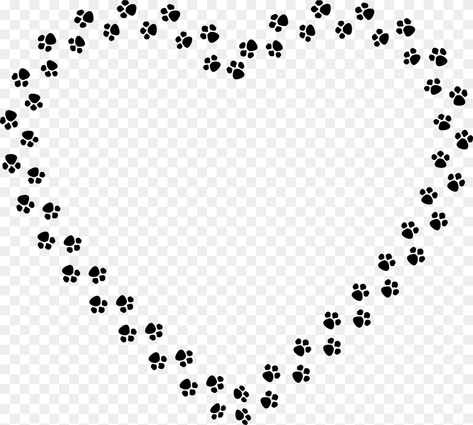 Heart Pictures Clipart Paw Print, Gray Free Transparent Png