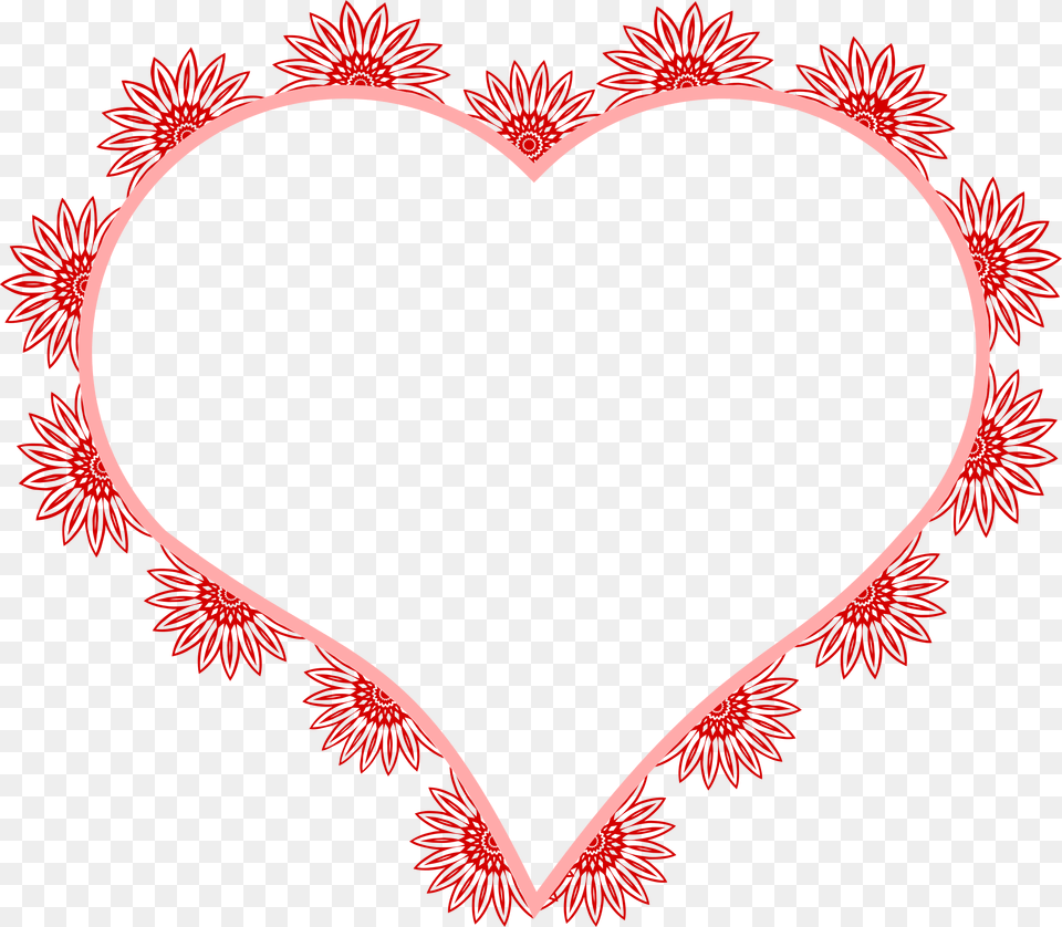 Heart Pixel Art Valentine39s Day Clip Art Heart Floral Frame Free Png Download