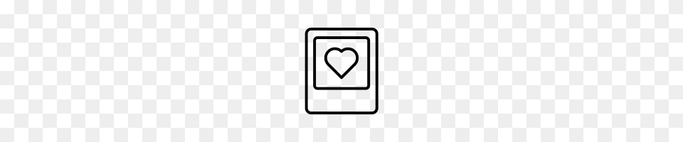 Heart Polaroid Icons Noun Project, Gray Free Png Download