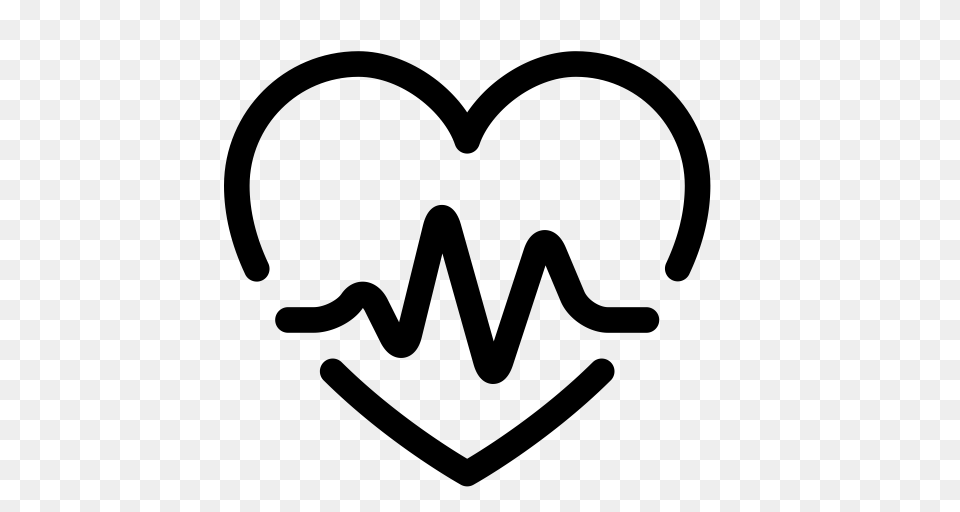 Heart Pulse Pulse Sawtooth Icon With And Vector Format, Gray Free Png