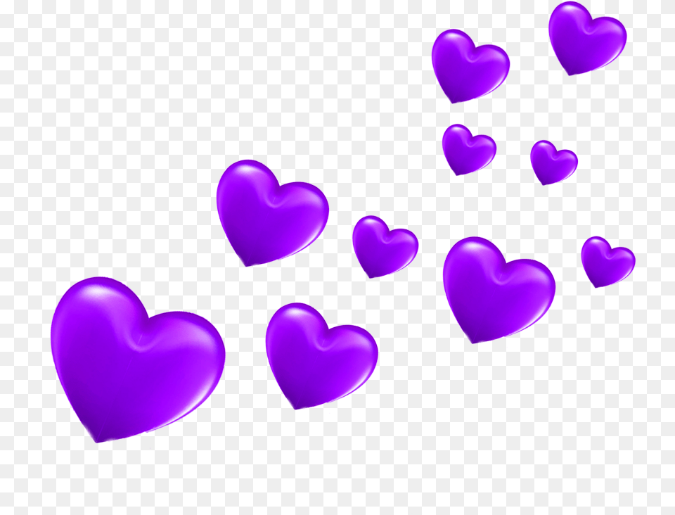 Heart Puple Pupleheartfreetoedit Remix Picsart Transparent Background Cartoon Hearts, Purple, Symbol, Balloon Free Png