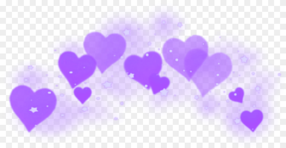 Heart Purple Crown Snapchat Smoke Star Head, Foam Png