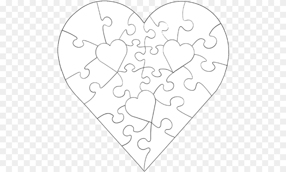 Heart Puzzle Black And White, Person Free Png Download