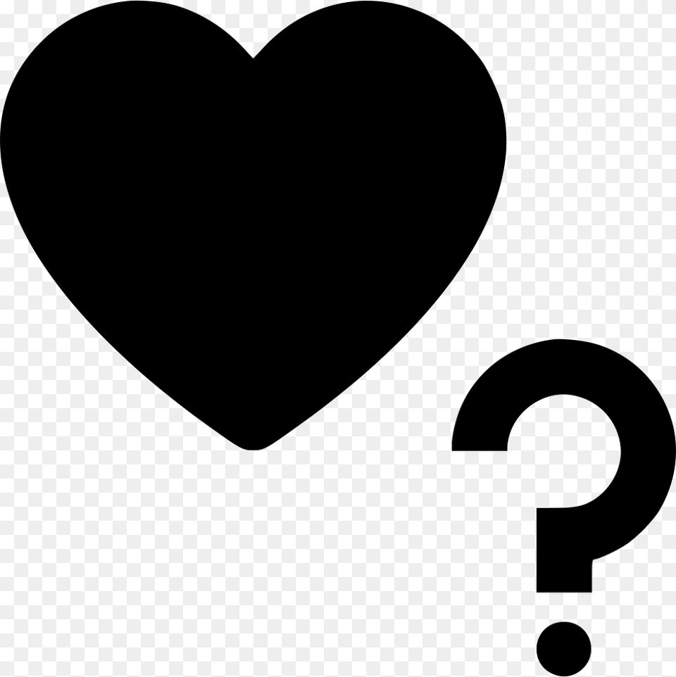 Heart Question Mark Question, Stencil, Silhouette Png