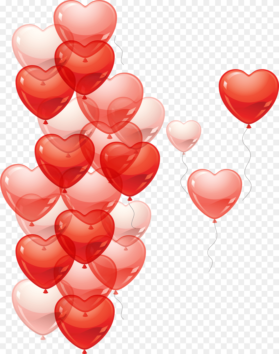 Heart Rain Balloon Free Transparent Png
