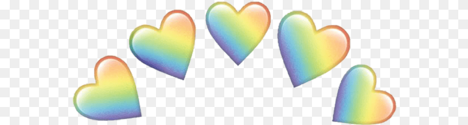 Heart Rainbow Emojis Crown Emoji Hearts Colorful Rainbow Heart Emoji Transparent Free Png Download