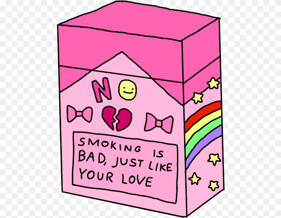 Heart Rainbow Star Stars Bad Love Aesthetic Cigarettes Stickers, Box, Jar Free Transparent Png