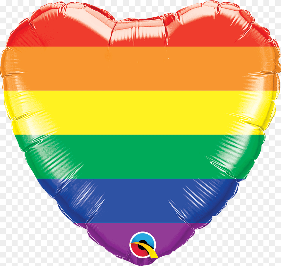 Heart Rainbow Stripes Pride Foil Balloon Bargain Love You Foil Balloon Free Transparent Png