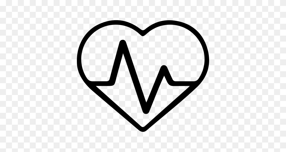 Heart Rate Heartbeat Lifeline Icon With And Vector Format, Gray Free Png Download