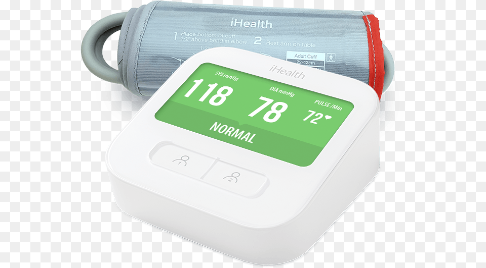 Heart Rate Ihealth 2 Smart Blood Pressure Monitor, Computer Hardware, Electronics, Hardware, Screen Free Png