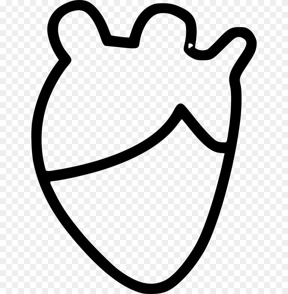 Heart Real Anatomy Icon Download, Stencil, Bow, Weapon Free Png