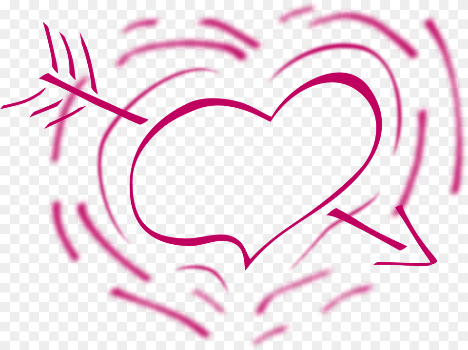 Heart Red Arrow Love Valentine Valentines Day Heart Clip Art Black And White, Light, Neon Png