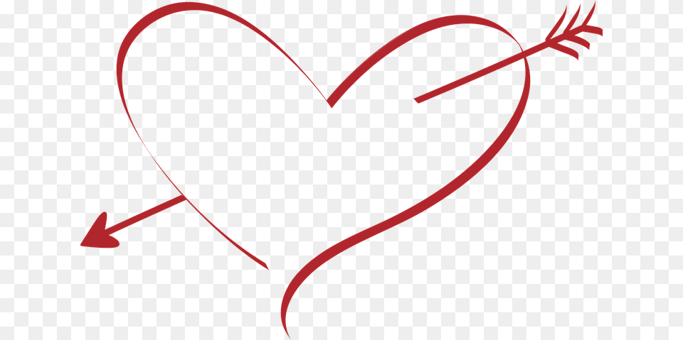 Heart Red Arrow Transparent Heart With Arrow, Bow, Weapon Free Png