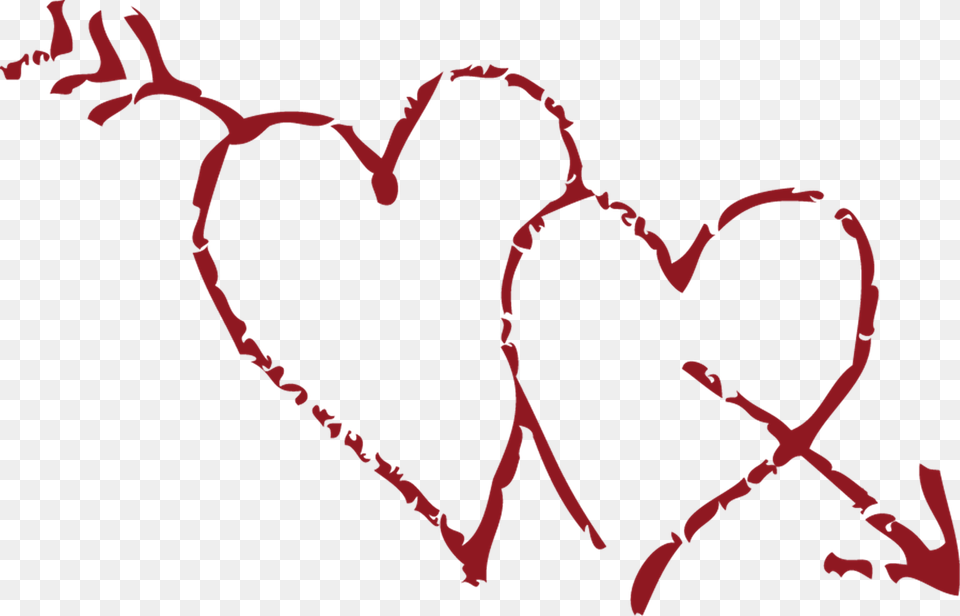 Heart Red Outline Photo Heart Outline Valentines Day, Person Free Png