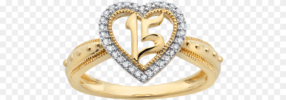 Heart Ring File Quinceanera Rings Gold Necklace, Accessories, Jewelry, Diamond, Gemstone Free Png