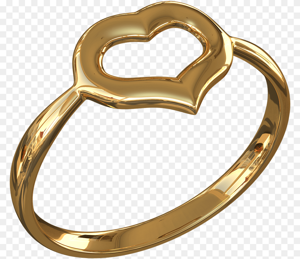 Heart Ring Ornament Transparent Background, Gold, Accessories, Jewelry Png