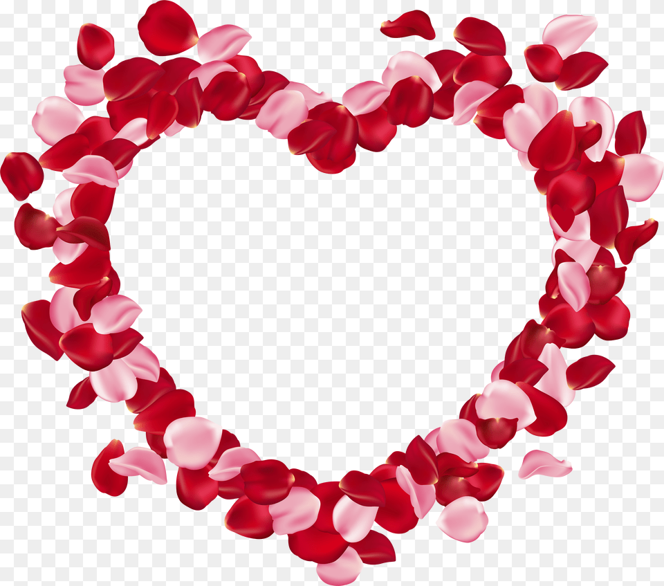 Heart Rose Petals Clip Art Image Valentine39s Day Free Png