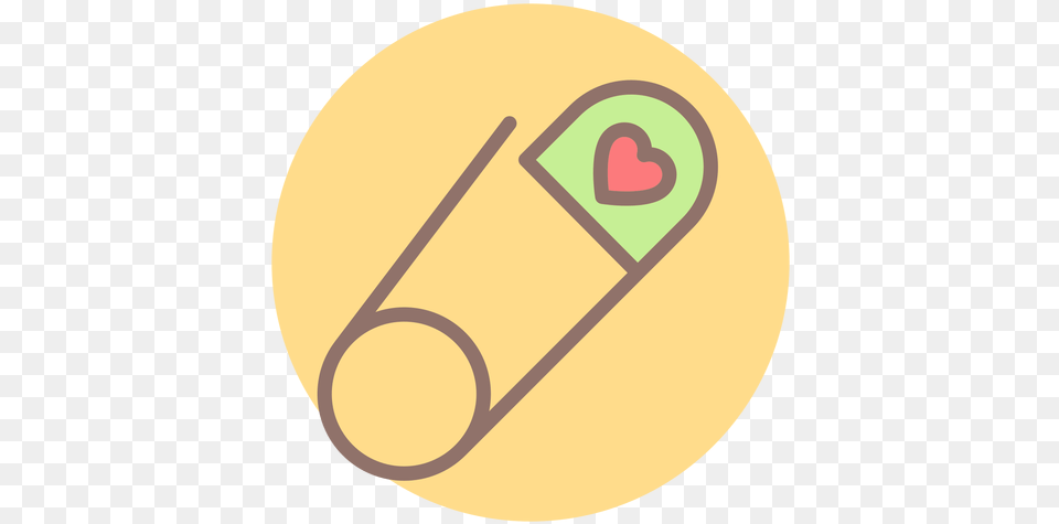 Heart Safety Pin Circle Icon U0026 Svg Vector File Safety Pin Cartoon, Disk Free Png