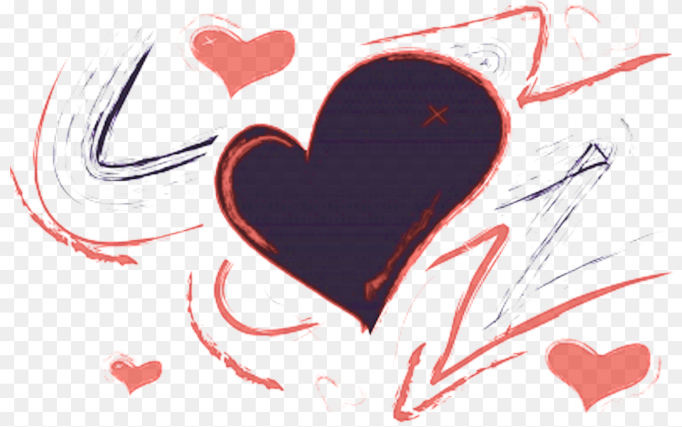 Heart Scribbles Heart, Art, Ping Pong, Ping Pong Paddle, Racket Free Png Download