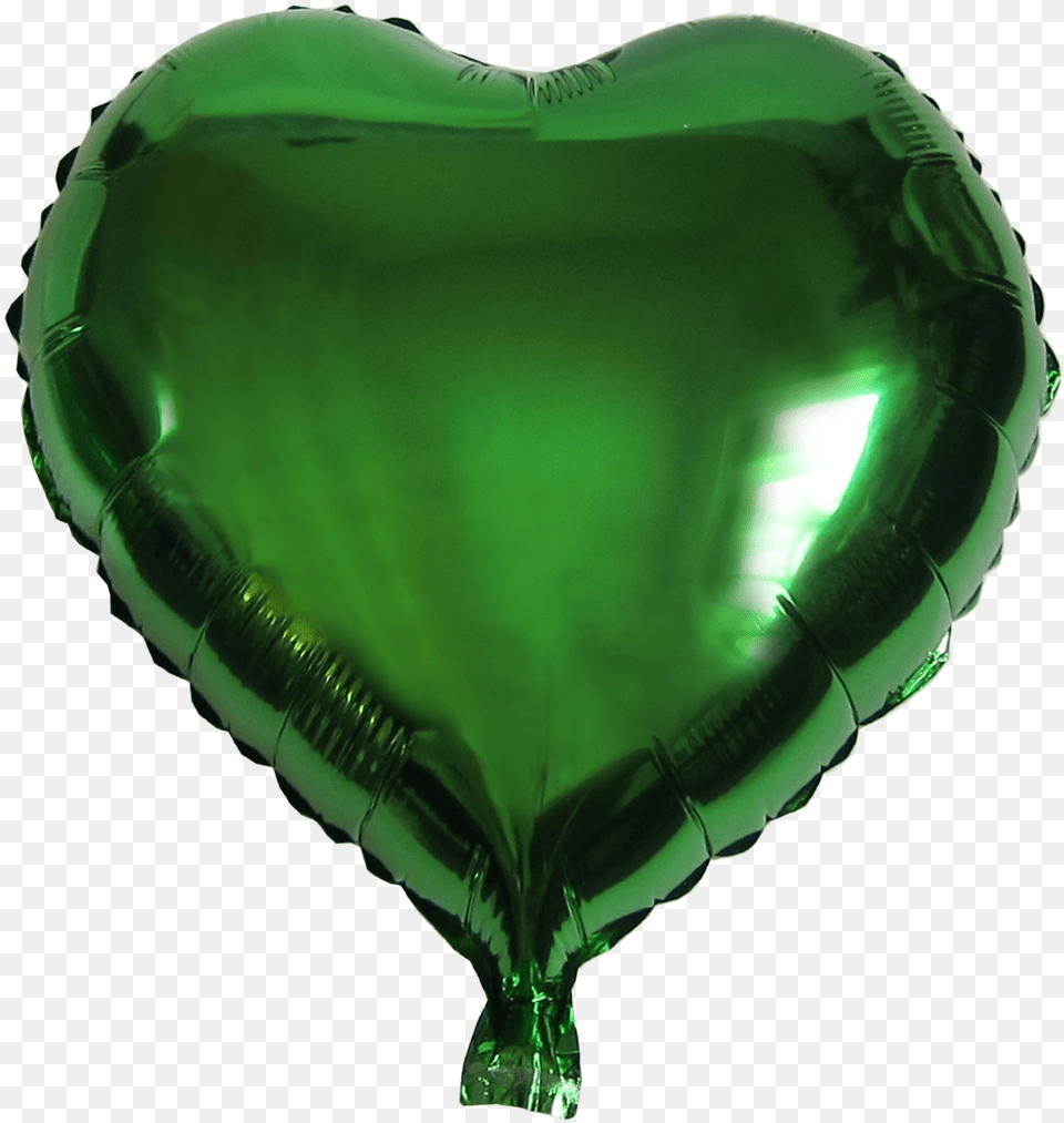 Heart Shape Balloon Foil Balloon Heart Green, Accessories, Gemstone, Jewelry, Animal Free Transparent Png