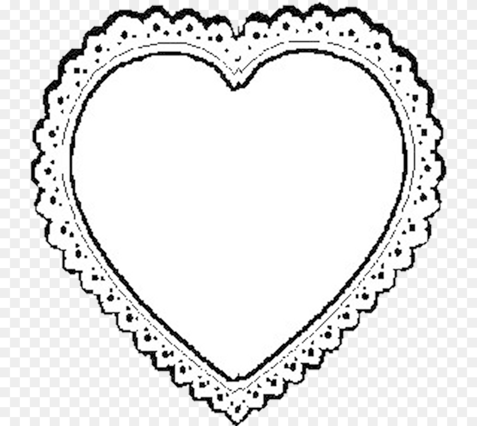 Heart Shape Borders Clipart Black And White Lace Heart Clipart, Accessories, Jewelry, Necklace Free Png