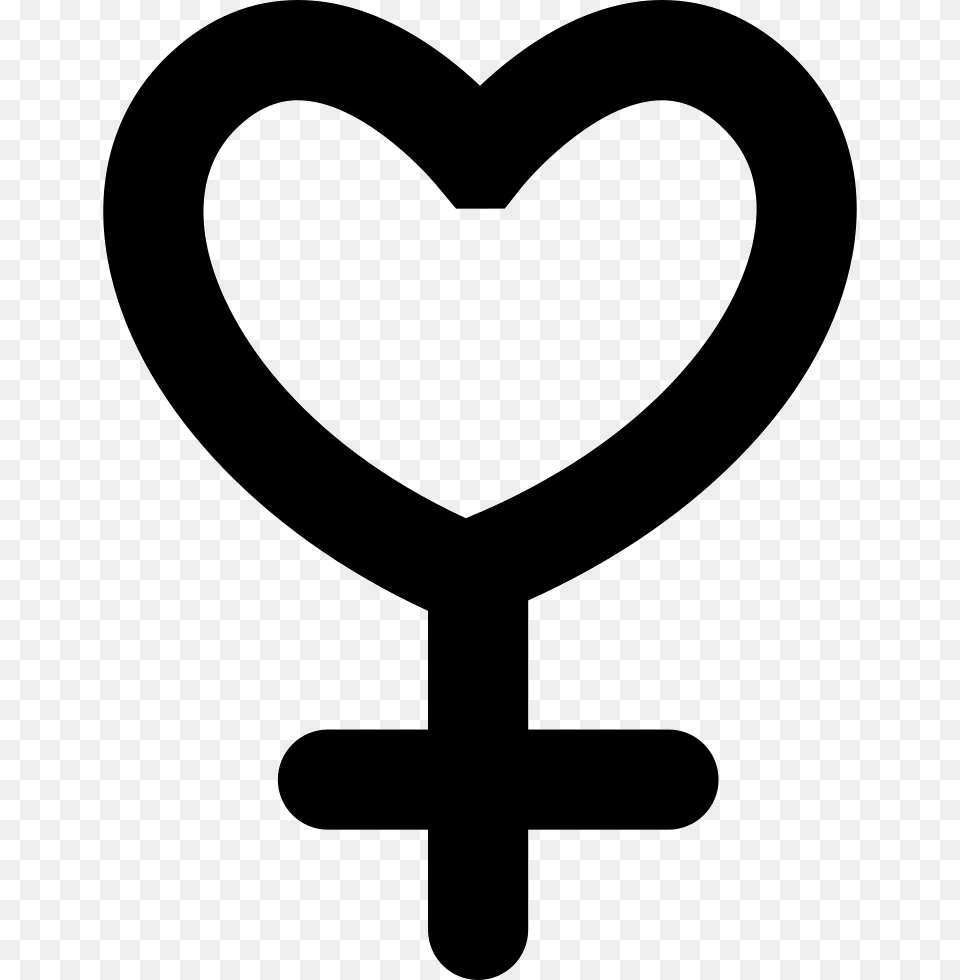 Heart Shape Clipart Female Gender Symbol Heart, Stencil Png