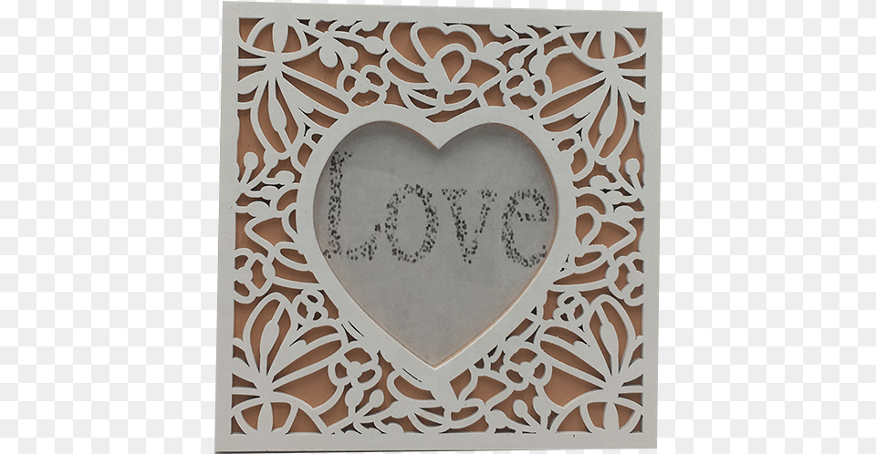 Heart Shape Designs Hollow Carved Wooden Photo Frame Heart Free Png